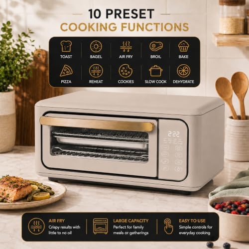 Porcini taupe large capacity toaster oven — photo 3