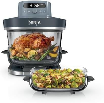 Glass six quart multi container air fryer