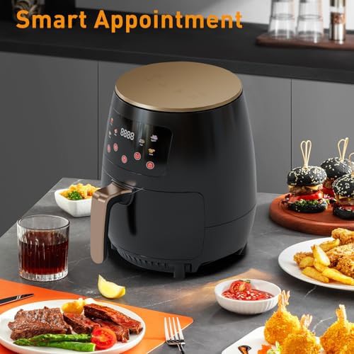 Compact black touchscreen air fryer — photo 5