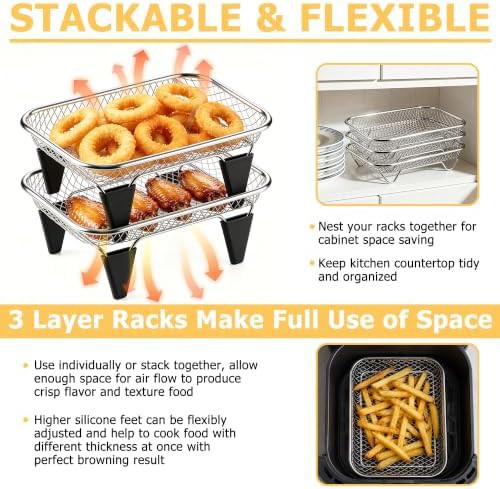 Stainless Steel Dual Basket Rack Set — photo 4