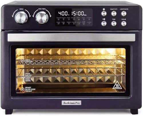 Purple black 28qt air fryer toaster oven