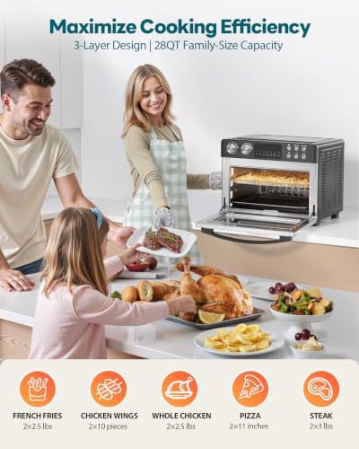 Purple black 28qt air fryer toaster oven — photo 4