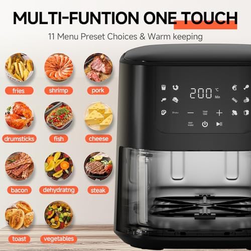 Earth Black Square Air Fryer with Window — photo 3