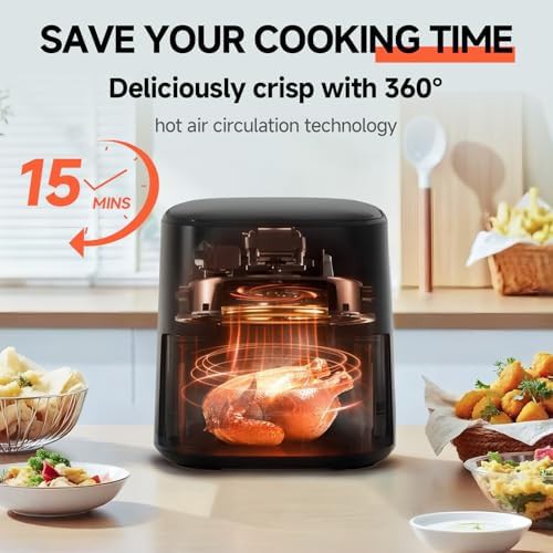 Earth Black Square Air Fryer with Window — photo 4