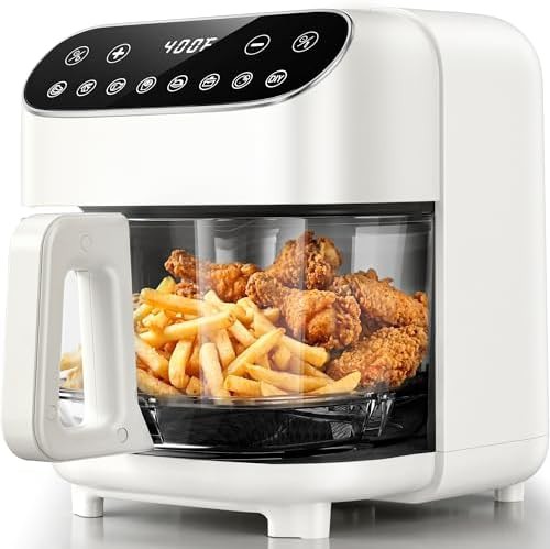 Creamy White Glass Basket Air Fryer
