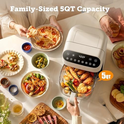 Creamy White Glass Basket Air Fryer — photo 3