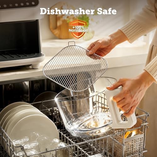 Creamy White Glass Basket Air Fryer — photo 5