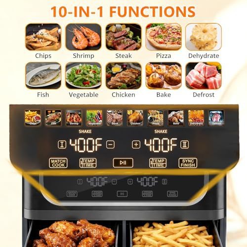 Simple Deluxe dual basket black air fryer — photo 5