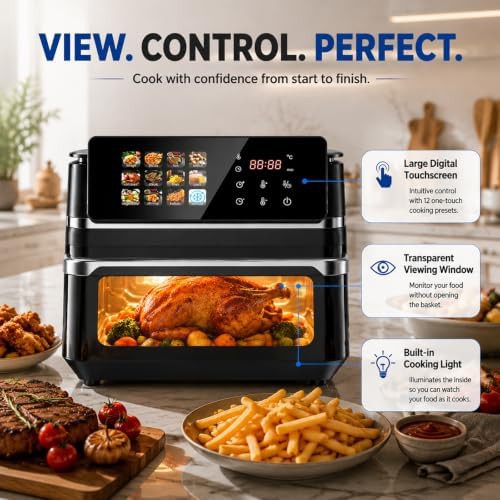 Large family size air fryer window — photo 4