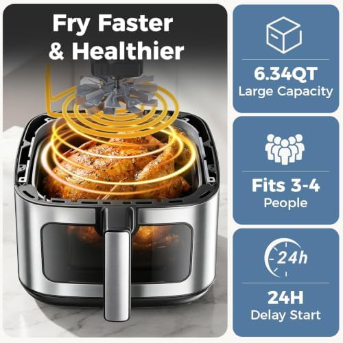 Six Quart Air Fryer with Viewing Window — photo 3