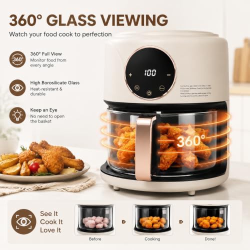 Glass basket air fryer with digital touch — photo 5