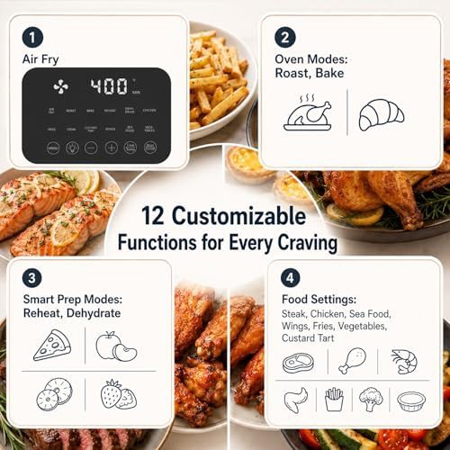 Dark blue six quart air fryer — photo 3