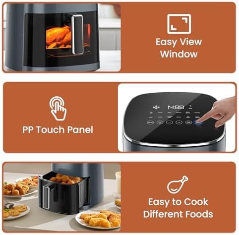 Square family size fryer with window — photo 3