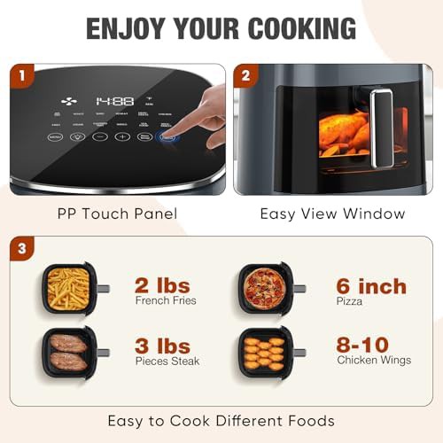 Square family size fryer with window — photo 4
