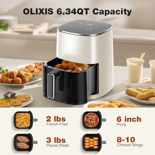 Pearl white six quart air fryer — photo 3