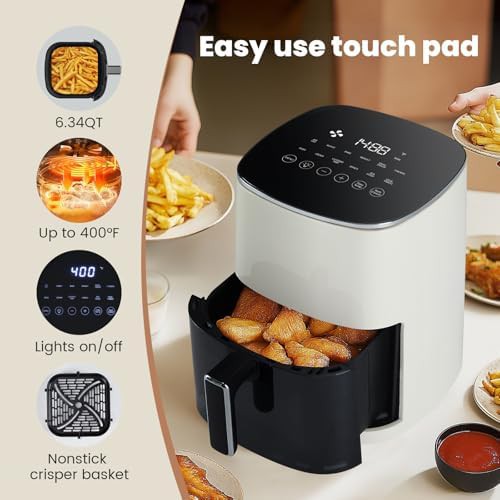 Pearl white six quart air fryer — photo 5