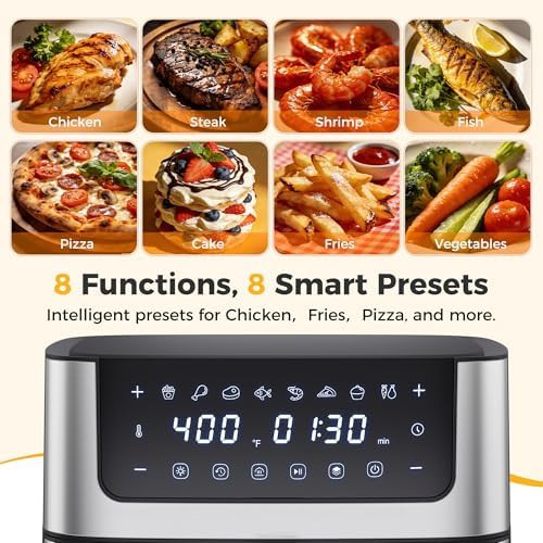 Stainless Steel Six Quart Air Fryer with Window — photo 3