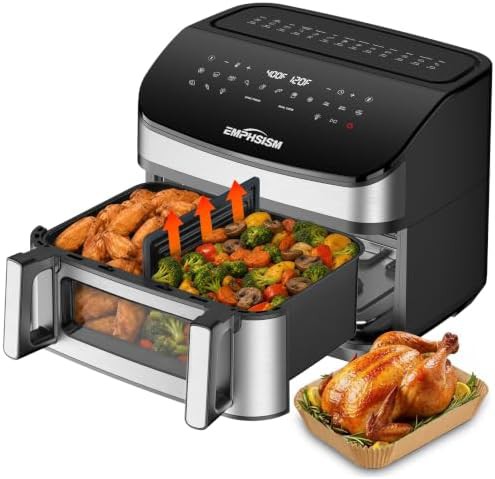 Precision control air fryer with window