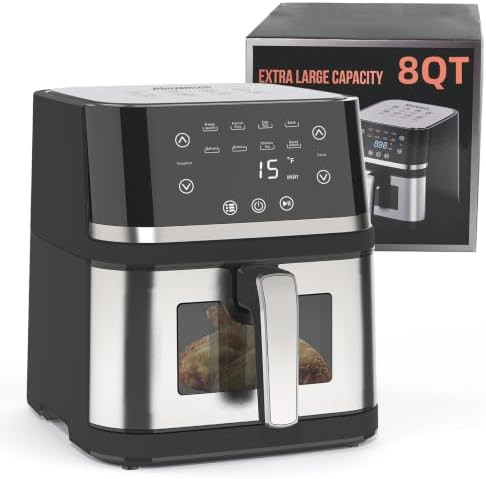 Multifunctional eight quart visible window fryer