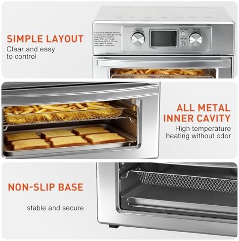 Stainless Steel Air Fryer Toaster Oven — photo 4