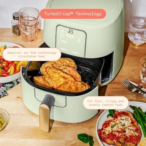 Sage green 6 quart touch activated fryer — photo 4