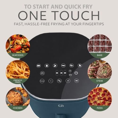 Navy blue glass basket air fryer — photo 3