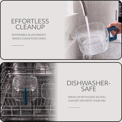 Navy blue glass basket air fryer — photo 4