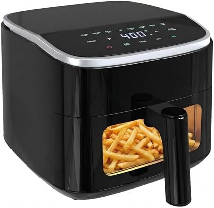 Compact basket fryer with visual window