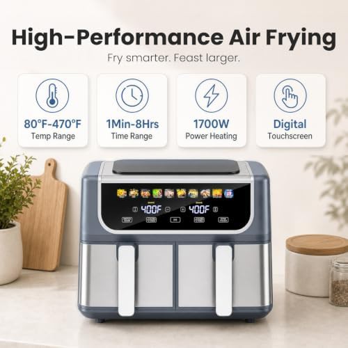 Black dual basket large air fryer — photo 3