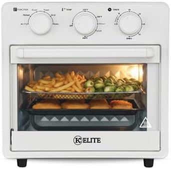 White 16 qt air fryer with window