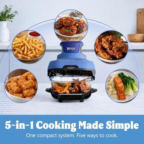 Glass air fryer with five piece knife set — photo 3