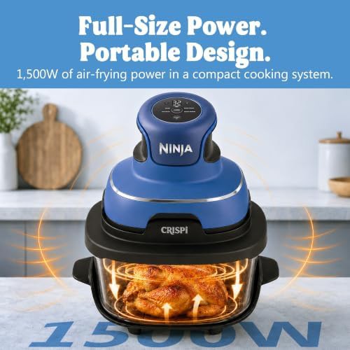 Glass air fryer with five piece knife set — photo 4
