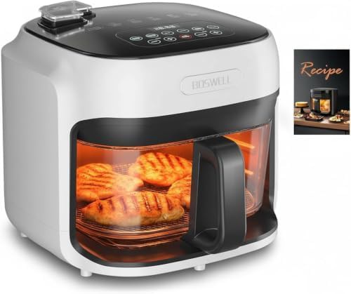 White glass bowl eight quart fryer