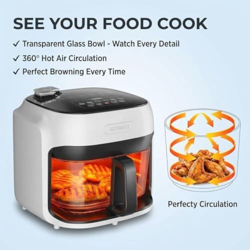 White glass bowl eight quart fryer — photo 5