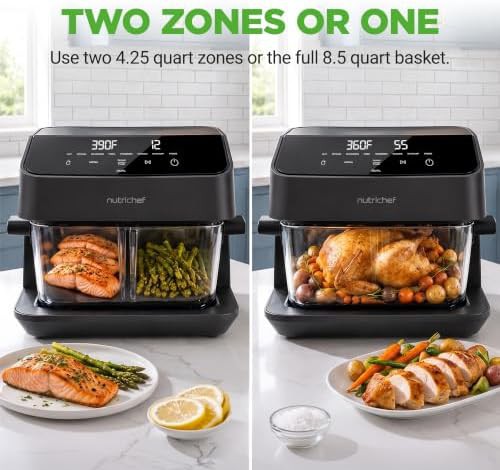 Black dual glass basket air fryer — photo 5