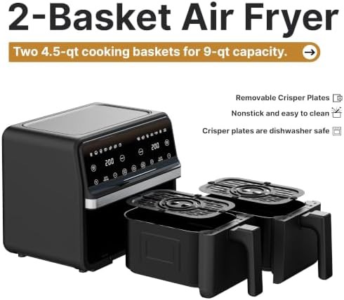 Dual Basket Air Fryer with Sync Finish — photo 3