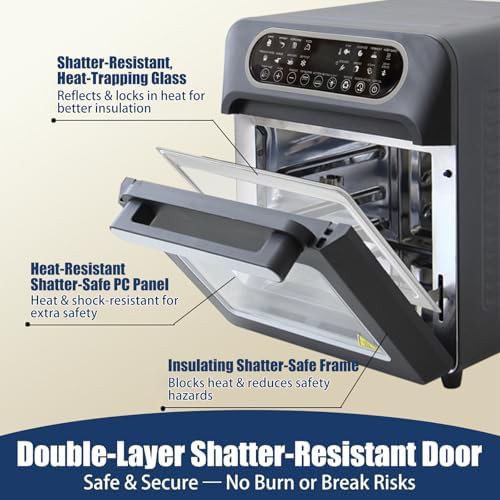 Stainless steel air fryer toaster oven — photo 4